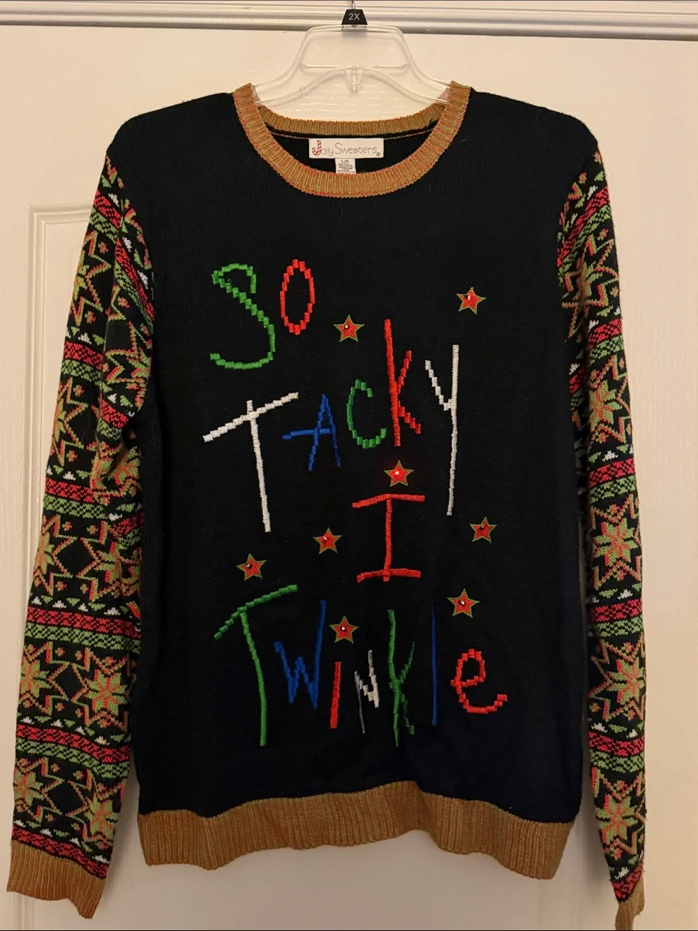 So Tacky I Twinkle Black Holiday Sweater
